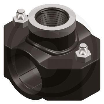Aanboorzadel 20mm 1/2" pn16 polypropyleen pp-b elastomeer roestvrijstaal verzinkt staal