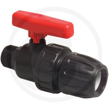 Kogelkraan 1" ag, Ø 32mm, max. 10 bar werkdruk