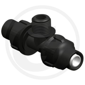 T-stuk 1/2", Ø 20mm, 4 bar, pp-b