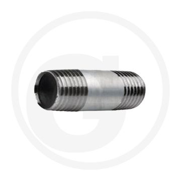 Pièce filetée 1/4" acier, zinguée 60mm