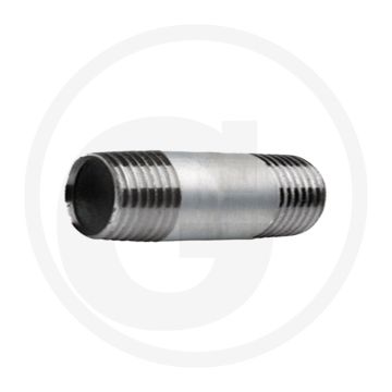 Pièce filetée 1/4" acier, zinguée 80mm