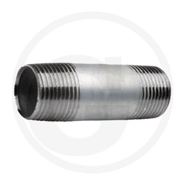 Draadstuk 1 1/2" staal, verzinkt 150mm