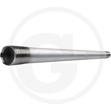 Draadstuk 1 1/4" staal, verzinkt, lengte 1000mm