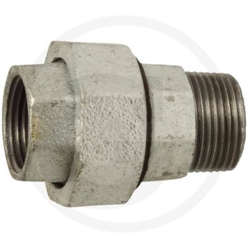 Schroefkoppeling 3/4" gietijzer conisch afdichtend