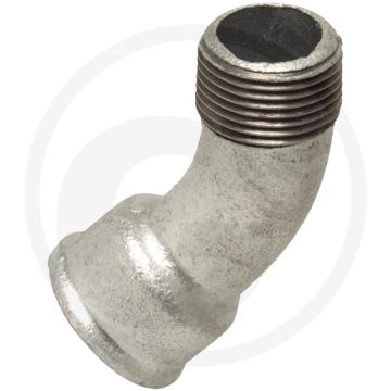 Bochtstuk 45° gietijzer 1/2" binnendraad / buitendraad