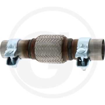 Flexibele buisverbinding 244mm (Ø42,5 / 45mm) (met sleuf en klemmen)