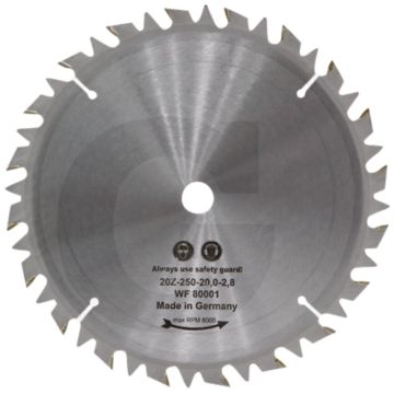 Bosmaaiermes 20-tands 250mm (1,8mm) - 20mm gat