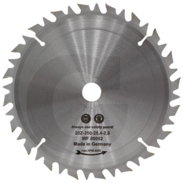Bosmaaiermes 20-tands 250mm (1,8mm) - 25,4mm gat