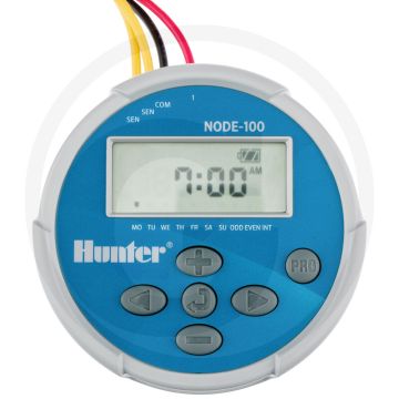 Hunter beregeningscomputer node-100-ls 1 zone - op batterijen, lcd-display, 3 programma's, 4 starttijden, 6 uur looptijd