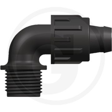 Haakse bocht 90° 1x buitendraad pp-b 17x1/2"