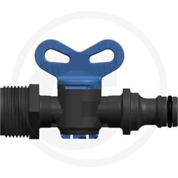 Aftapkraan - 3/4" buitendraad - max. werkdruk 4 bar