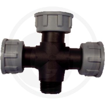 Tavlit kruisstuk 3x 1" binnendraad; 1x 3/4" buitendraad