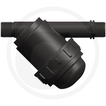 Leiding zeef filter - roestvrijstaal, 120 mazen, 1" - kort bouwvorm