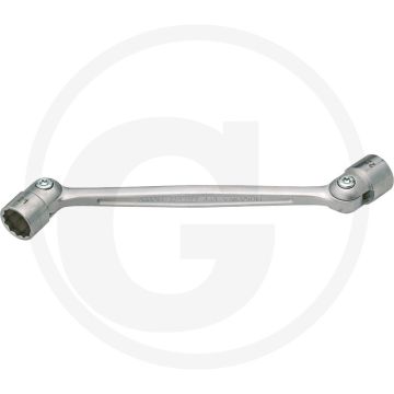 Clé à double articulation Hazet 16 x 17 mm - chrome vanadium