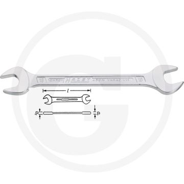 Hazet steeksleutel 6 x 7 mm chroom-vanadium din 3110 iso 10102