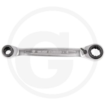 Ks tools 4 in 1 gearplus® ringratelsleutel - 72 tanden, 12 x 15 / 13 x 14 mm