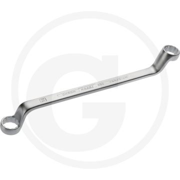 Hazet ringsleutel 16 x 18 mm 260 mm lang, tief gekröpft, dünnwandig, verchromt, din 838, made in germany