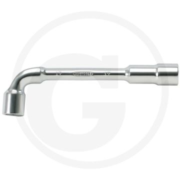 Ks tools ultimateplus dubbele pijpsleutel met boring, 10 mm - 6-kant, 90° gekröpft, chrom vanadium