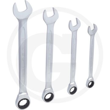 Ks tools gearplus® ratelringsteeksleutelset, 4-delig, sleutelmaat: 24-32mm