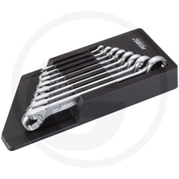 Hazet dubbele-ringsleutelset 8-delig - chroom-vanadium - 6 x 7 tot 21 x 22 mm
