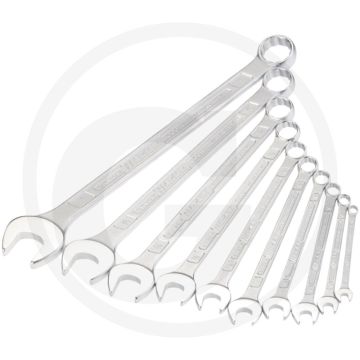 Hazet ring-steeksleutelset 10-delig, chroom-vanadium, amerikaanse maten