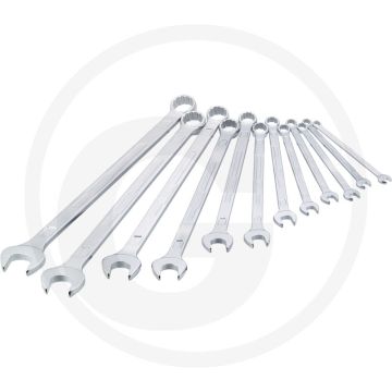 Hazet ringsteeksleutelset, extra lang, 12-delig, chroom-vanadium, 10-32 mm