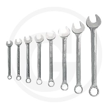 Jeu de clés à anneau Gedore, 12 pièces, 6-19 mm, côté anneau courbé
