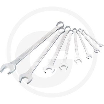Hazet ring-steeksleutelset 8-delig, chroom-vanadium, extra lang, slank ontwerp
