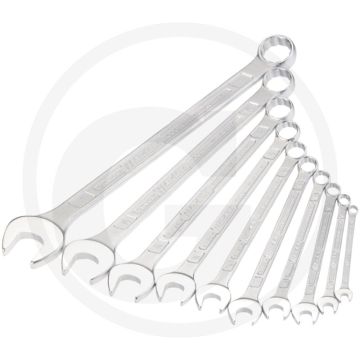 Hazet ring-steeksleutelset 10-delig, chroom-vanadium, amerikaanse maten