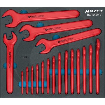 Hazet vde-einmaulschlüssel-satz 18-teilig - schutzisoliert, 1000v, made in germany, 7-32mm.