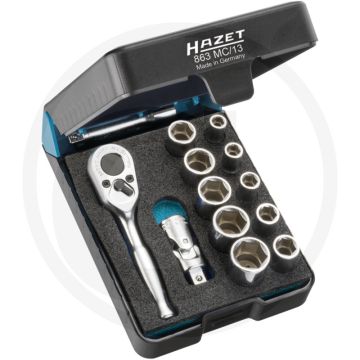 Hazet dopsleutelset 1/4" 13-delig met gereedschapskoffer