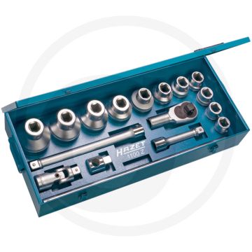 Hazet dopsleutelbitset - 17-delig, 1" aandrijving, made in germany