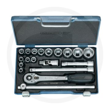 Gedore gedore dopsleutelset 1/2" 19-delig, gesmeed & gecoat