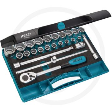Hazet dopsleutelbitset 25-delig met doppen en smartcase