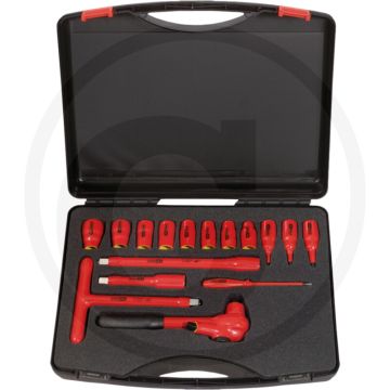 Ks tools 1/2” geïsoleerde dopsleutelset, 16-delig - tauchisolierung nach iec 60900