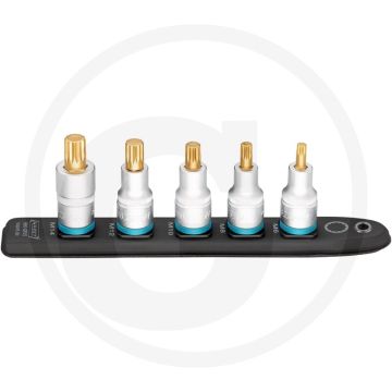 Hazet kz. rail 1/2", vielzahn 5-teilig - oberfläche: tin beschichtet