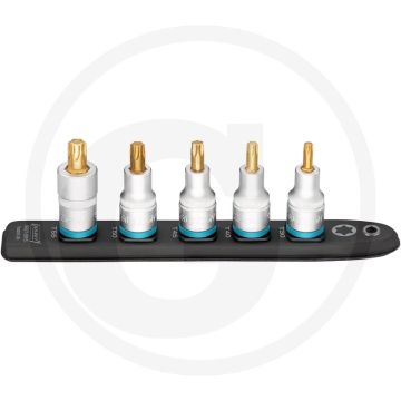 "hazet kurzer rail 1/2", tx 5-teilig - innen torx® profil, made in germany"