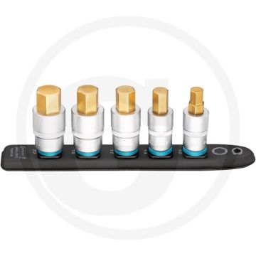 Hazet kz. rail 1/2", innensechskant 5-teilig - tin beschichtet, made in germany
