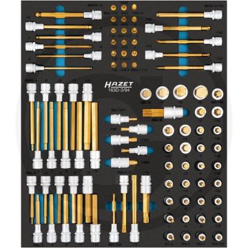 Hazet steckschlüssel-satz 94-teilig - ordnungssystem größe 1/2++ (522 x 435 mm)