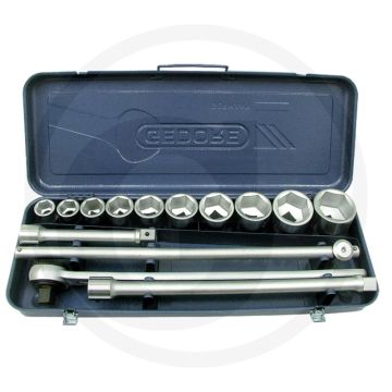 Jeu de clés à douille Gedore 3/4", 14 pièces, dans un coffret bleu
