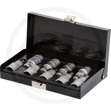 Ks tools 1/2" Bit-Steckschlüsselsatz, kurz, 9-teilig, Chrom-Vanadium