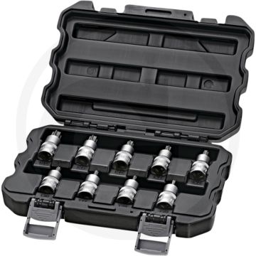 Black Edition 1/2" Bit-Steckschlüsselsatz, tx 9-teilig, kurze Version