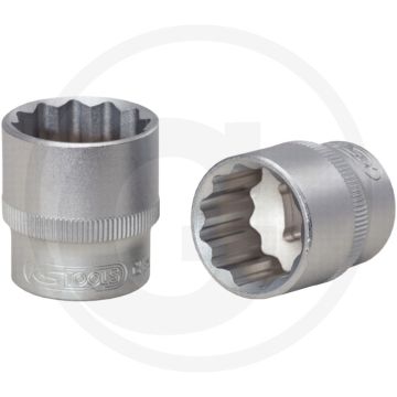 Ks tools Clé à douille 3/8" 12 pans, 10 mm - flanc traction-profil, chrome vanadium