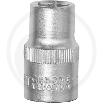 Black edition black edition 1/2" dop, 12 mm - zeskant, zonder bit, lengte 38mm