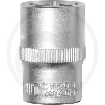 Black edition black edition 1/2" dop, 18 mm - zeskant, zonder bit, 38mm lengte