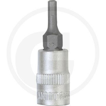 Black edition black edition 1/4” bit-dopsleutel voor binnenzeskant-schroeven, 3 mm - lengte 37mm