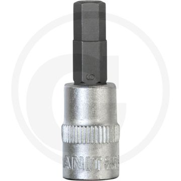 Black edition black edition 1/4" bit-dopsleutel voor binnenzeskant-schroeven, 8 mm - met bit, 1/4" aandrijving