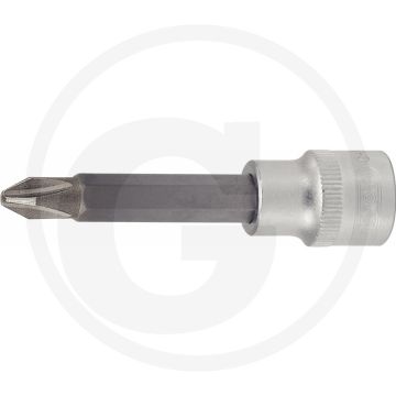 Ks tools 1/2” dopsleutelbit voor kruiskopschroeve - ph 2, lange uitvoering, chroom vanadium