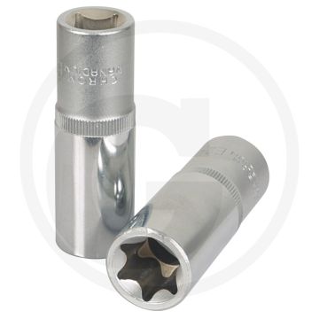 Ks tools 1/2" tx-e-dopsleutel, lang, e22 - torx-e, 78mm lengte