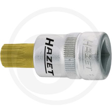 Hazet dopsleutelbit 3/8" veeltand m10 tin gecoat